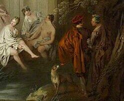 Ladies Bathing, Jean-Baptiste-Joseph Pater (1695 - 1736) French, About 1728/29, Oil on canvas, 58.60 x 71.00 cm, Painting, Accession number: NG 441, National Galleries of Scotland, 『水浴する貴婦人たち』 58.6 × 71 cm 1728 - 1729年頃 ジャン=バティスト・パテル スコットランド国立美術館蔵