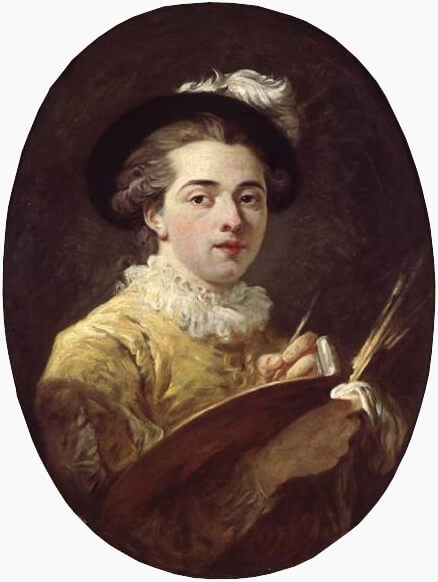 ジャン・オノレ・フラゴナール　1760年－1770年頃の自画像　Villa musée Fragonard蔵