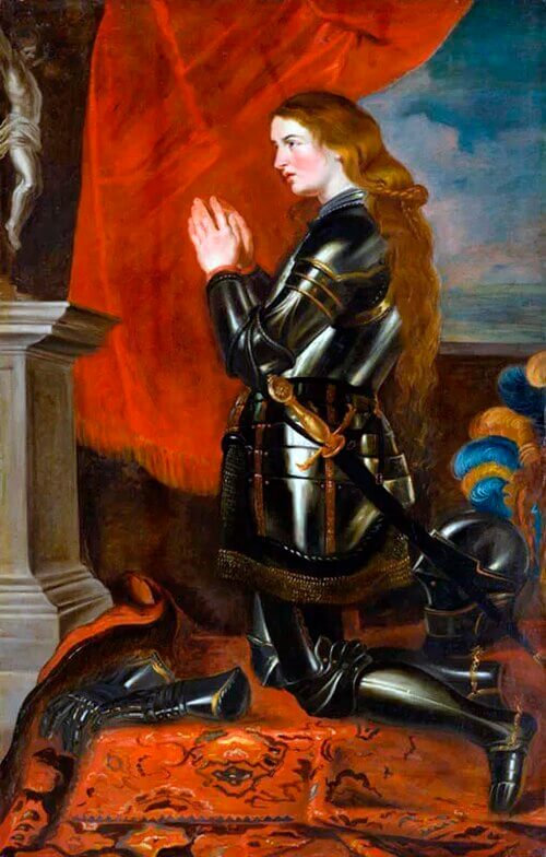Joan of Arc, Workshop of Peter Paul Rubens Flemish, b. 1577, Siegen Westphalia; d. 1640, Antwerp, circa 1620 (?) and after 1640, Oil on canvas, 71 1/2 x 45 3/4 in. (181.6 x 116.2 cm) , Frame: 85 1/2 x 61 1/4 x 4 5/8 in. (217.2 x 155.6 x 11.7 cm), Paintings, Object number 52.9.111, the North Carolina Museum of Art,『ジャンヌ・ダルク』　1620年頃（？）および1640年以降　workshop of Peter Paul Rubens　ノースカロライナ美術館蔵
