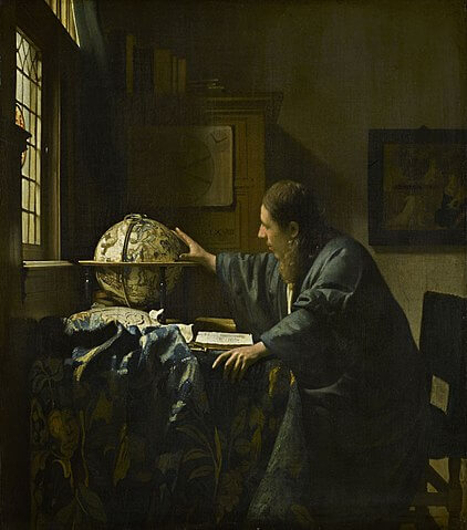 『天文学者』 1668年　ヨハネス・フェルメール　ルーヴル美術館蔵
