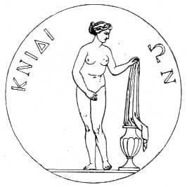 クニドスで発行された硬貨のエングレービング