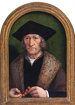 『ロザリオを持った男性の肖像』( Portrait of a man with a rosary ) 16世紀 ミケル・シトウ 個人蔵