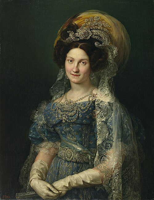 María Cristina de Borbón, reina de España, Vicente López Portaña, 1830. Óleo sobre lienzo, 96 x 74 cm, Número de catálogo P000865, Museo Nacional del Prado 《王妃マリア・クリスティーナ・デ・ボルボン》 1830年 ヴィセンテ・ロペス・イ・ポルターニャ プラド美術館蔵