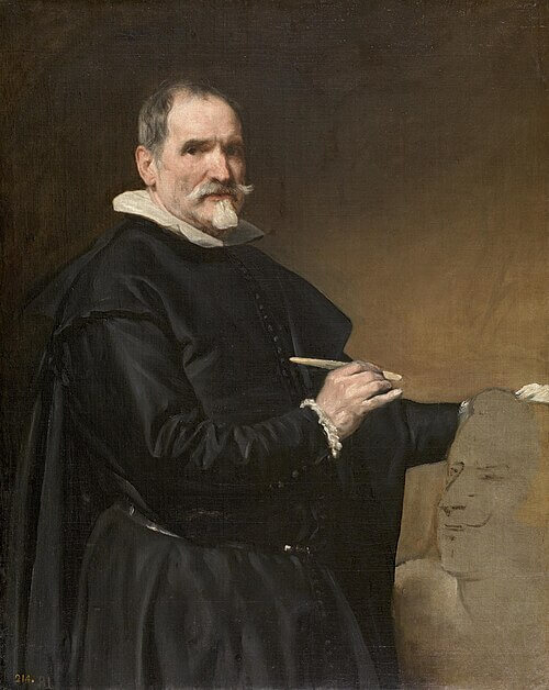 Juan Martínez Montañés, Diego Rodríguez de Silva y Velázquez, Hacia 1635. Óleo sobre lienzo, 109 x 88 cm, Número de catálogo P001194, Museo Nacional del Prado,『フアン・マルティネス・モンタニェース』 1635年頃 ディエゴ・ベラスケス プラド美術館蔵