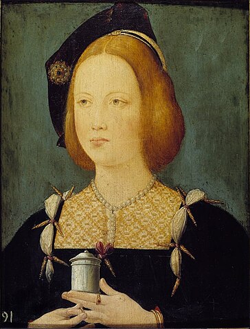メアリー・テューダー （マリー・ダングルテール　1496年3月18日－1533年6月25日）　16世紀　Jean Perréal に帰属
