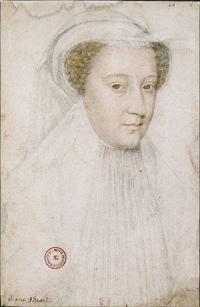 スコットランド女王メアリー・ステュアート　1560年頃　フランソワ・クルーエ　フランス国立図書館蔵