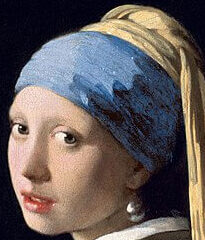 『真珠の耳飾りの少女』（ Meisje met de parel ）　1665年頃　ヨハネス・フェルメール　マウリッツハイス美術館蔵