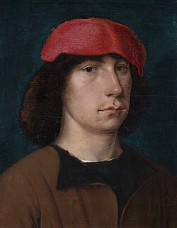 『赤い帽子をかぶった若者』( A Young Man in a Red Cap ) 1512年頃 ミケル・シトウ デトロイト美術館蔵