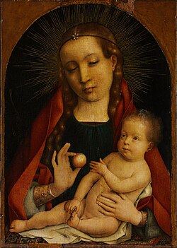 『聖母子』( Virgin and Child ) 1480年代半ば ミケル・シトウ(?) ブダペスト国立西洋美術館蔵
