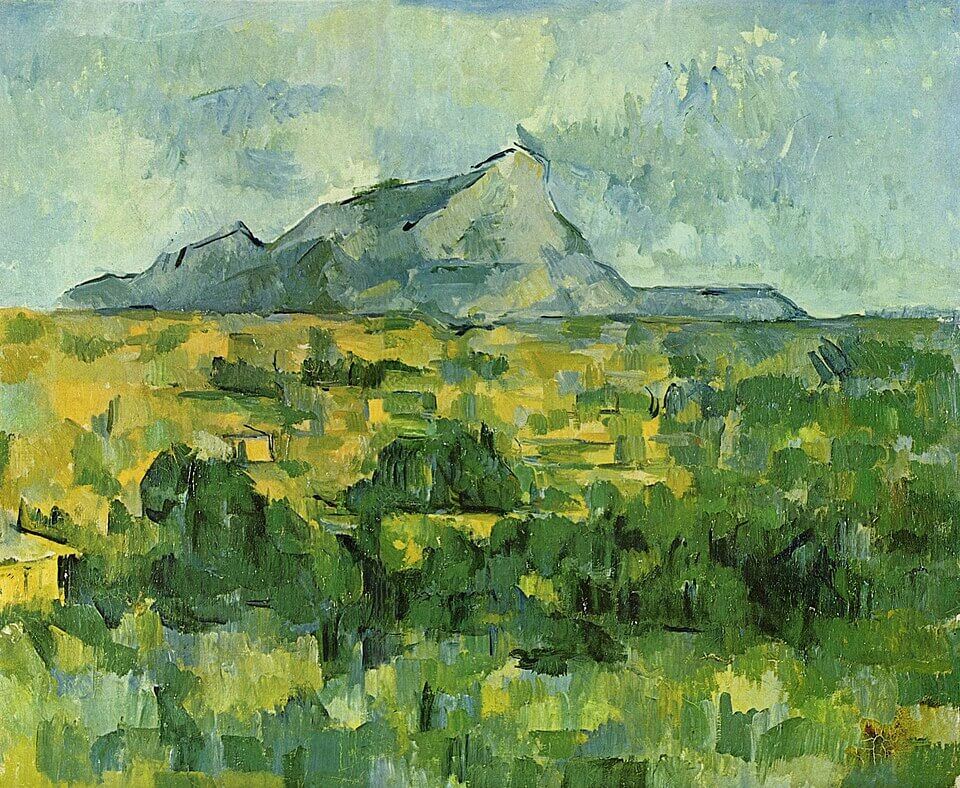 Monte Sainte-Victoire, 1904/06, Paul Cézanne, Oil on canvas, 66 x 81.5 cm, Private Collection, 《サント＝ヴィクトワール山》　1904 - 1906年　ポール・セザンヌ　個人蔵