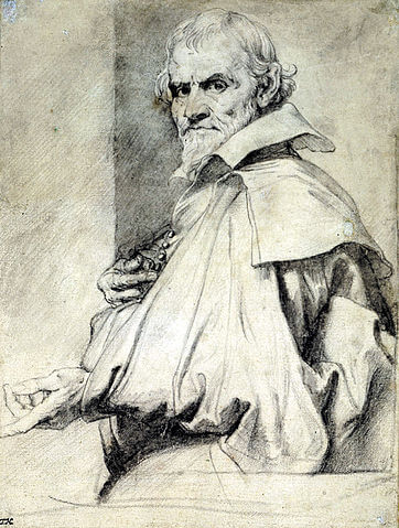 アンソニー・ヴァン・ダイクが描いたオラツィオ・ジェンティレスキ　1635年頃　大英博物館蔵