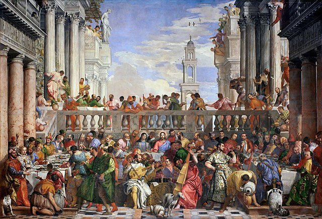『カナの婚礼』　1562年～1563年　ヴェロネーゼ　ルーヴル美術館蔵