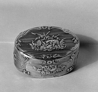 パッチ・ボックス (Patch box) French, Paris; Patch box; Metalwork-Gold and Platinum　1759 - 1760年　フランス製　メトロポリタン美術館蔵