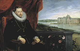 El archiduque Alberto de Austria, Pedro Pablo Rubens; Jan Brueghel el Viejo, Hacia 1615. Óleo sobre lienzo, 113,5 x 177,5 cm, Número de catálogo P001683, Museo Nacional del Prado, アルブレヒト7世・フォン・エスターライヒ(1559年 - 1621年) 1615年頃 ピーテル・パウル・ルーベンス、ヤン・ブリューゲル プラド美術館蔵
