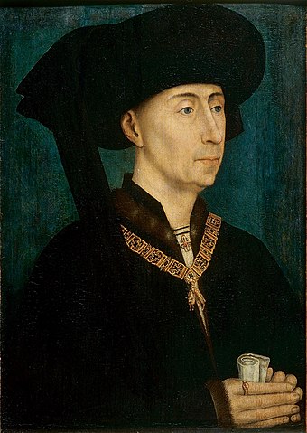 フィリップ3世（1396年7月31日－1467年6月15日）　15世紀　ロヒール・ファン・デル・ウェイデンにちなむ　アントワープ王立美術館蔵
