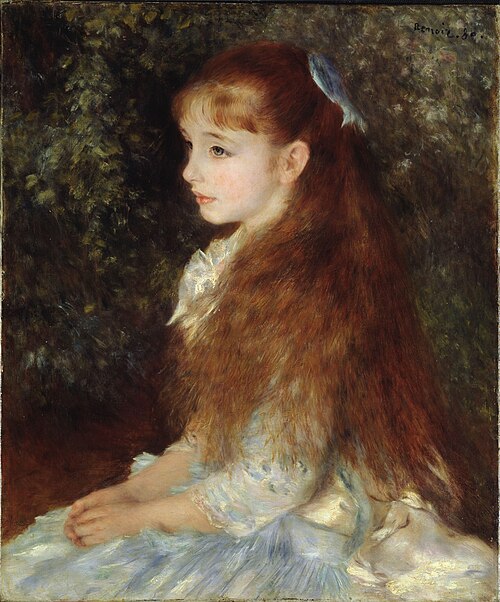 Irène Cahen d’Anvers (Little Irene), Auguste Renoir, 1880, Irène Cahen d'Anvers (La petite Irène), Oil on canvas, 65 x 54 cm, Given by the heirs of Emil Bührle to the Foundation E.G. Bührle Collection Zurich • 1960 Inv. 90., 《イレーヌ・カーン・ダンヴェール嬢の肖像》　1880年　ピエール＝オーギュスト・ルノワール　ビュールレ・コレクション蔵