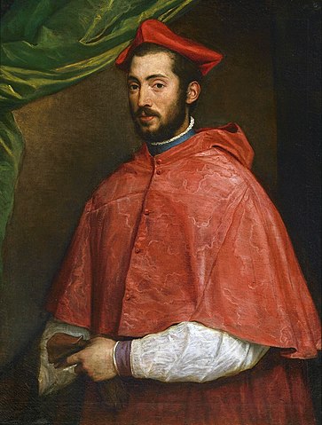 アレッサンドロ・ファルネーゼ枢機卿　1545年頃　ティツィアーノ・ヴェッチェリオ　カポディモンテ美術館蔵