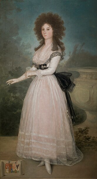 Tadea Arias de Enríquez, Francisco de Goya y Lucientes, Hacia 1789. Óleo sobre lienzo, 191 x 106 cm, Número de catálogo P000740, Museo Nacional del Prado, 『タデア・アリアス・デ・エンリケス』 1789年頃 フランシスコ・デ・ゴヤ プラド美術館蔵