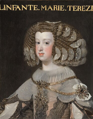 『王女マリア・テレーサの肖像』（ Portrait of the Infanta Maria Teresa ）　1654年　ディエゴ・ベラスケスの工房　フィラデルフィア美術館蔵