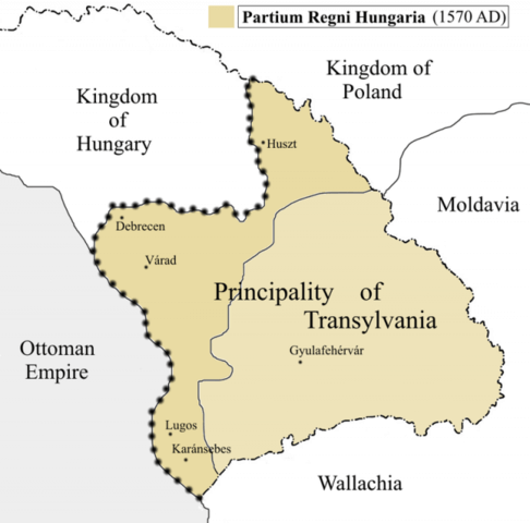 トランシルヴァニア公国の地図（1570年 – 1711年）