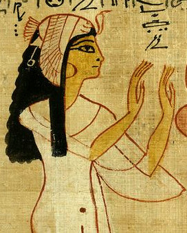「死者の書」に描かれたネジェメト王妃　紀元前1050年頃