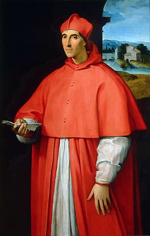 『アレッサンドロ・ファルネーゼ枢機卿の肖像』　1509年　ラファエロ・サンツィオ　カポディモンテ美術館蔵