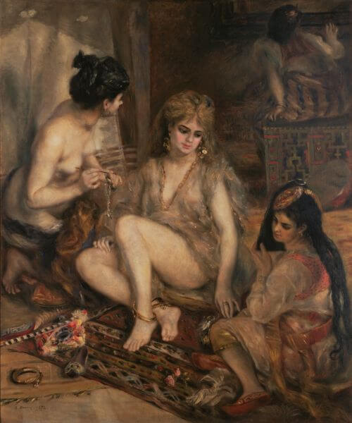 『アルジェリア風のパリの女たち（ハーレム）』　1872年　ルノワール　国立西洋美術館蔵