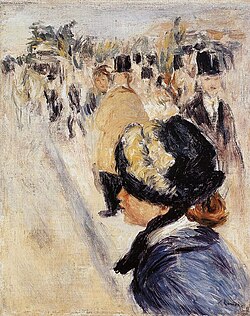 La place Pigalle (étude), 1880, PIERRE-AUGUSTE RENOIR (1841-1919), oil on canvas, 12 7/8 x 10 in. (32.7 x 25.5 cm.), Painted in 1880, The Ann and Gordon Getty Collection, Christie's object ID: 6387016, 《ピガール広場（習作）》　1880年　ピエール＝オーギュスト・ルノワール　アン＆ゴードン・ゲティ・コレクション