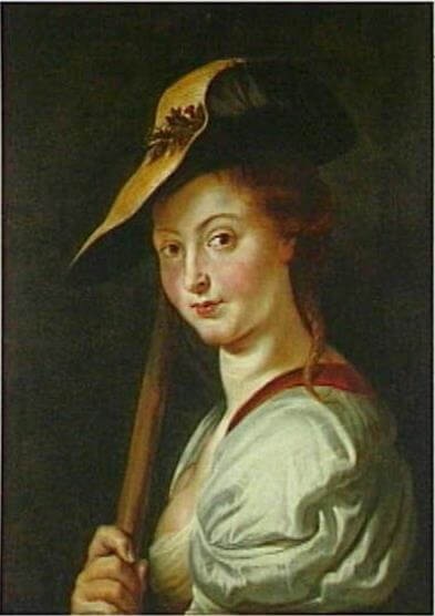 『女性の肖像　おそらくシュザンヌ・フールマン』（ Portrait of a woman, possibly Suzanna Fourment (1599-1628)）　1612年－1615年　ピーテル・パウル・ルーベンス　RKD – Netherlands Institute for Art History