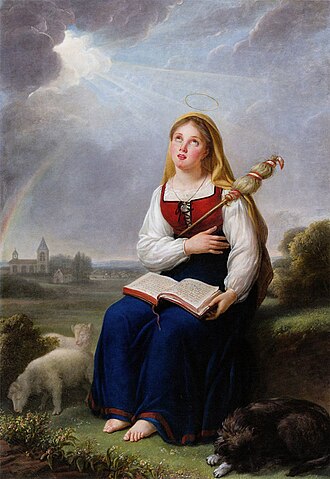 『聖ジュヌヴィエーヴ』( Saint Genevieve ) 1821年頃 エリザベート=ルイーズ・ヴィジェ=ルブラン マルリー=ル=ロワ美術館プロムナード