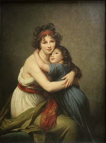 娘との自画像　1789年　エリザベート＝ルイーズ・ヴィジェ＝ルブラン　ルーヴル美術館蔵