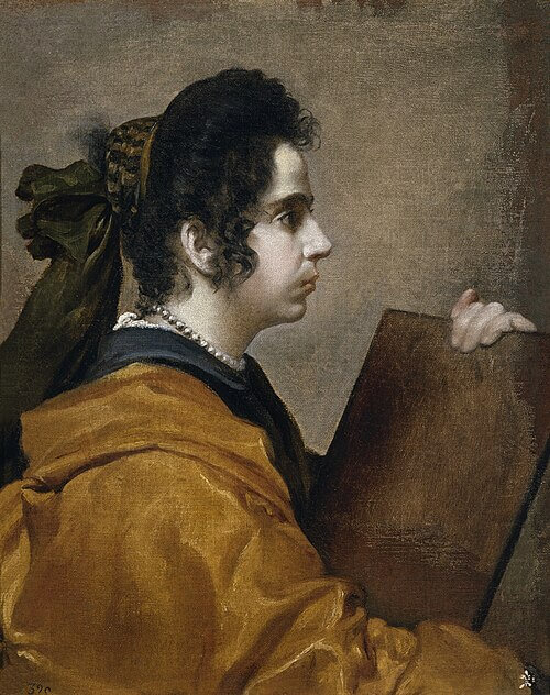 Sibila, Diego Rodríguez de Silva y Velázquez, Hacia 1632. Óleo sobre lienzo, 62 x 50 cm, Número de catálogo P001197, Museo Nacional del Prado, 『シビュラ』 1632年頃 ディエゴ・ベラスケス プラド美術館蔵