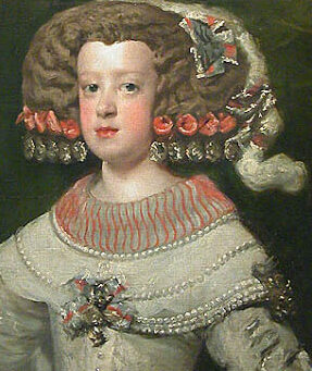 『王女マリア・テレーサの肖像』（ Portrait de l'Infante Marie Thérèse ）　73 × 61 cm　1653年から1654年の間　ディエゴ・ベラスケス　ルーヴル美術館蔵