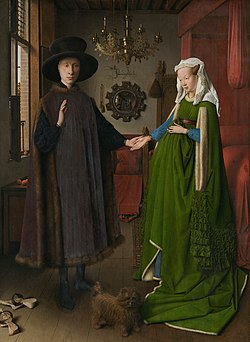 『アルノルフィーニ夫妻像』( The Arnolfini Portrait ) 1434年 ヤン・ファン・エイク ナショナル・ギャラリー蔵