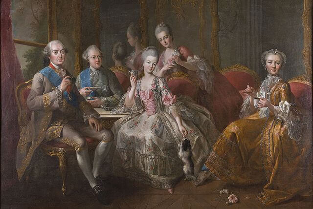 『一杯のチョコレート』　1768年　ジャン＝バプティスト・シャルパンティエ　ヴェルサイユ宮殿