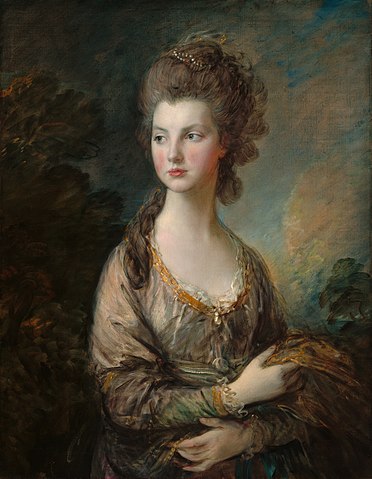 『グレアム夫人の肖像』（ The Hon. Mrs. Thomas Graham ）　1777年－1778年　トマス・ゲインズバラ　ナショナル・ギャラリー・オブ・アート蔵