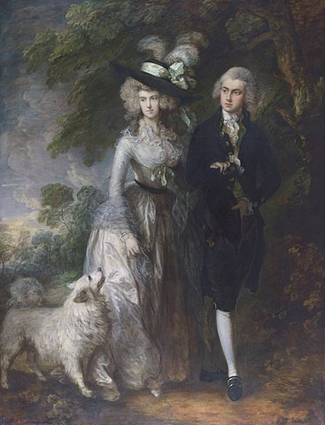 『ハレット夫妻（朝の散歩）』（ Mr and Mrs William Hallett ('The Morning Walk') ）　1785年　トマス・ゲインズバラ　ナショナル・ギャラリー蔵
