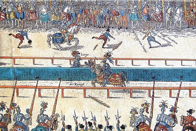 アンリ2世とモンゴメリー伯の騎馬槍試合　16世紀半ば