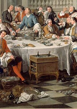 『牡蠣の昼食』( Le Déjeuner d’huîtres ) 1735年 ジャン=フランソワ・ド・トロワ コンデ美術館蔵