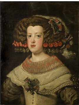 『王女マリア・テレーサの肖像』（ Infanta Maria Teresa ）　59 × 45 cm　18世紀　ディエゴ・ベラスケスにちなむ　ヴィクトリア＆アルバート美術館蔵