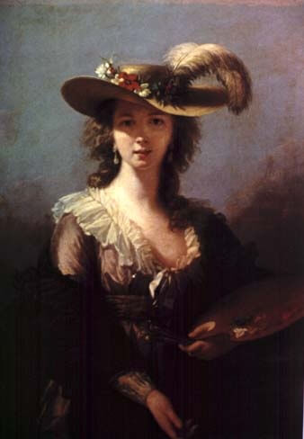 『麦わら帽子の自画像』　1782年以降　エリザベート＝ルイーズ・ヴィジェ＝ルブラン