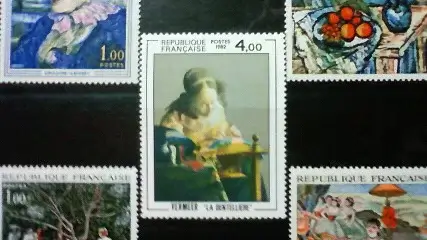 フランスの美術シリーズの切手