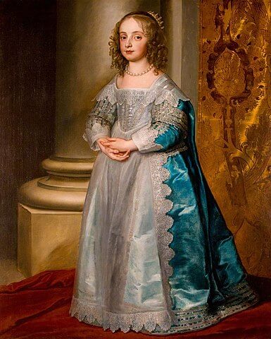 メアリー・ヘンリエッタ・ステュアート（ Portrait of Mary Stuart I, Princess Royal and Princess of Orange (1631-1660) ）　1637年頃　アンソニー・ヴァン・ダイク　ハンプトン・コート宮殿