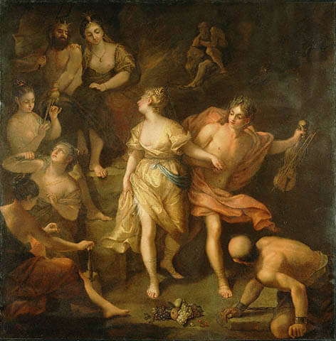 『オルフェウスとエウリュディケ』　1709年頃　ジャン・ラウー　ゲッティセンター蔵