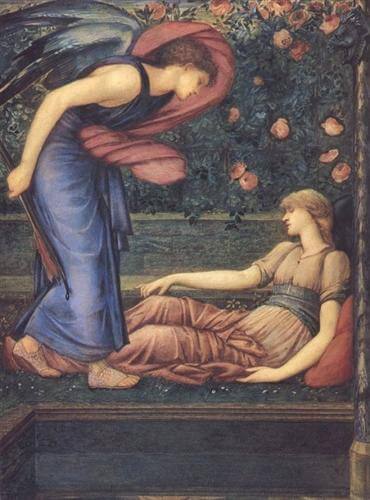 『プシュケを発見したアモール』（ Cupid Finding Psyche ）　1865年　エドワード・バーン＝ジョーンズ　マンチェスター市立美術館蔵