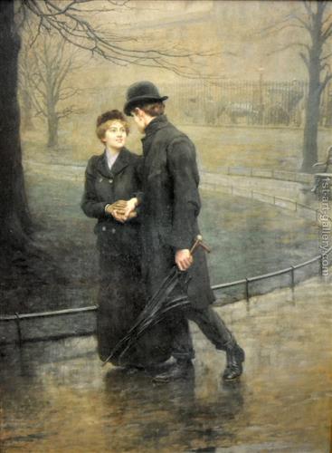 『エデンの園』　ヒュー・ゴールドウィン・リヴィエール　1900年　ロンドン市ギルドホール・アート・ギャラリー